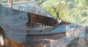 Figure 3 Long boat Pitcairn Island video still Joshua Nash 2016